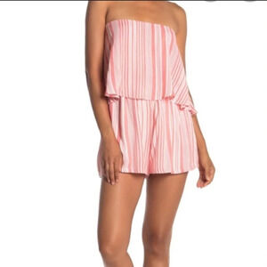MinkPink strapless beachy romper in excellent like-new condition size small